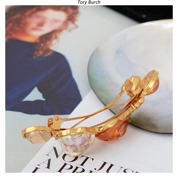 Tory Burch gold hair accessory hair clip - Picture 5 of 6
